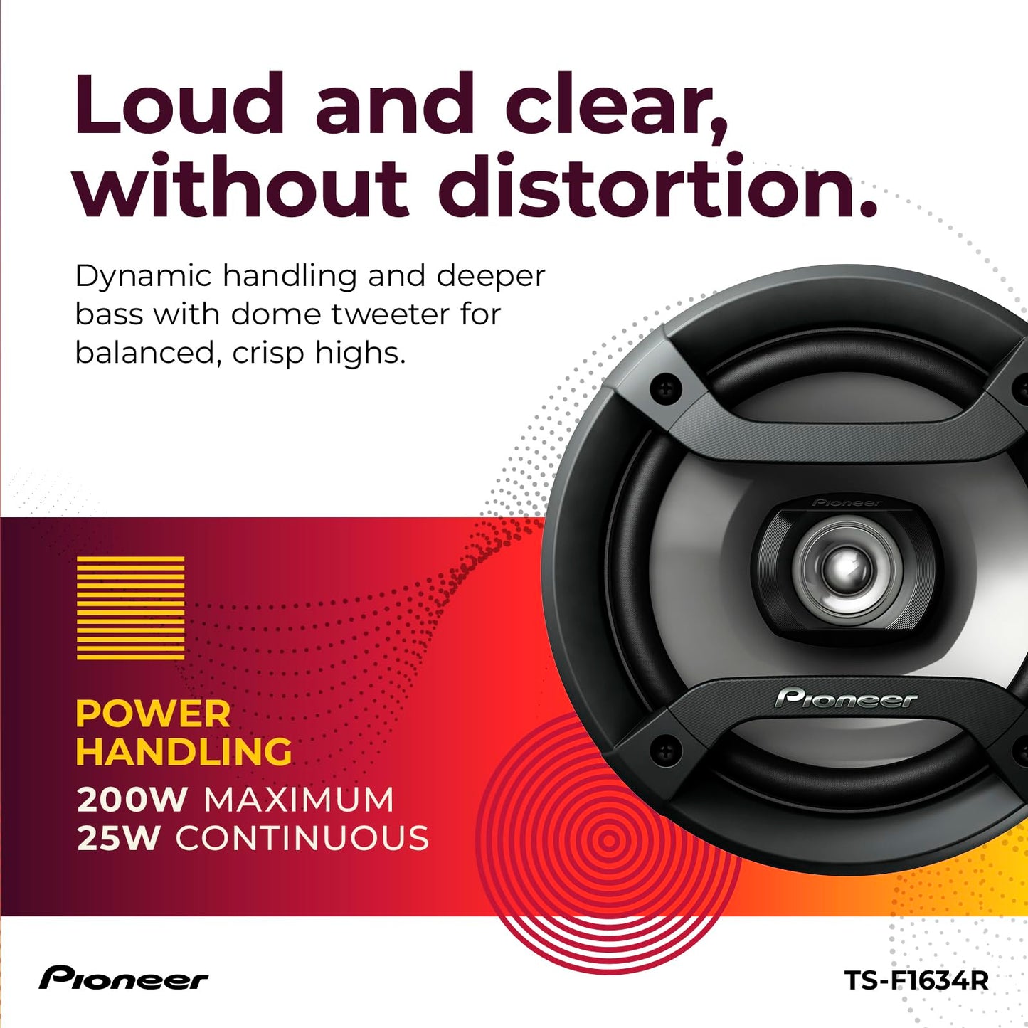 Altavoces 2 Vías Pioneer 200W 6,5 Pulgadas