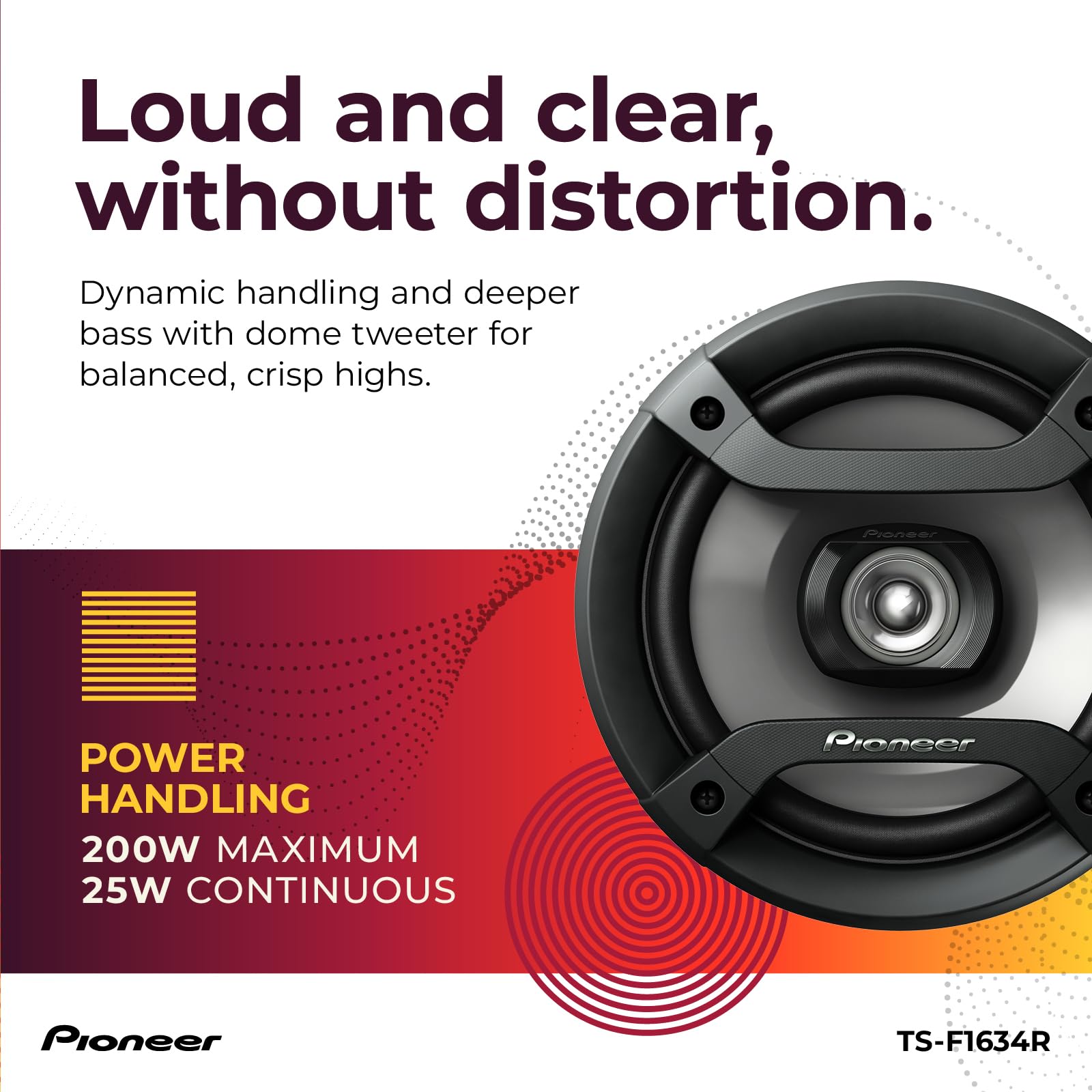 Altavoces 2 Vías Pioneer 200W 6,5 Pulgadas