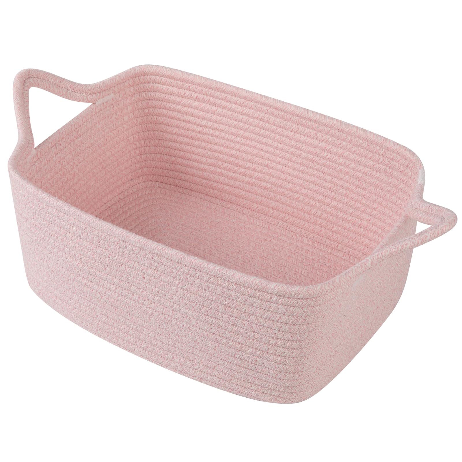 OIAHOMY - Bonita cesta tejida con bolsas de regalo y cintas, cesta de regalo vacía para baby shower, cumpleaños, cuarto de bebé con asas para sala de estar, contenedores de juguetes para mascotas para