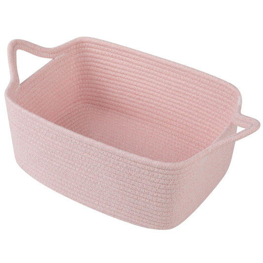 OIAHOMY - Bonita cesta tejida con bolsas de regalo y cintas, cesta de regalo vacía para baby shower, cumpleaños, cuarto de bebé con asas para sala de estar, contenedores de juguetes para mascotas para