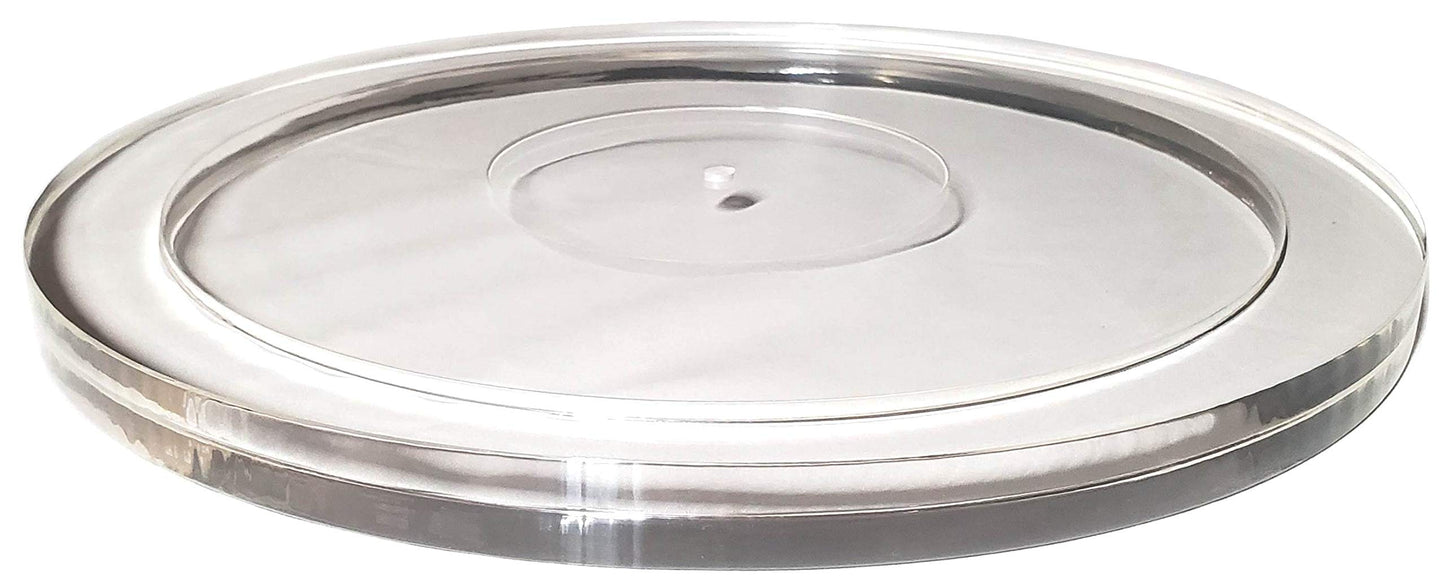 SUPREMETECH Plato acrílico para Pro-Ject Debut DC/EVO/Pro, T1, 1Xpression, Music salón MMF-2.1/2.2/2.3/3.3/5.1/5.1se/5.3/5.3se, Angels Horn, y Crosley C6 (Transparente)