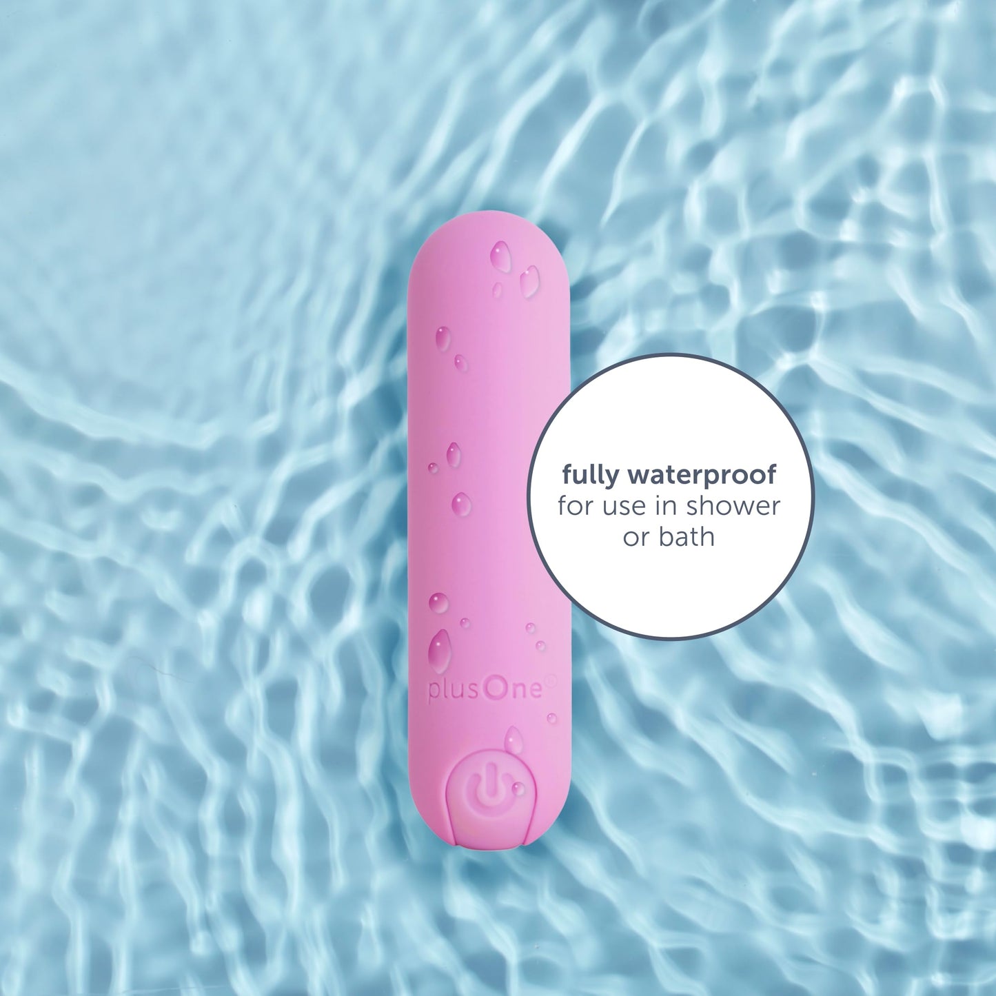 Vibrador Bala plusOne Rosa Silicona BodySafe Impermeable Recargable para Mujer
