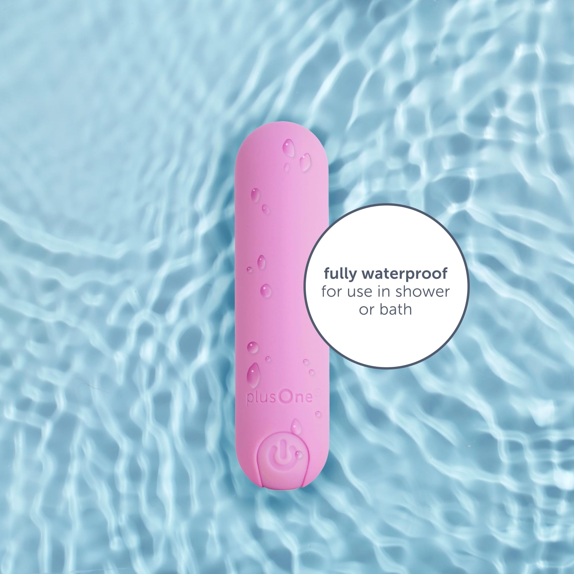 Vibrador Bala plusOne Rosa Silicona BodySafe Impermeable Recargable para Mujer