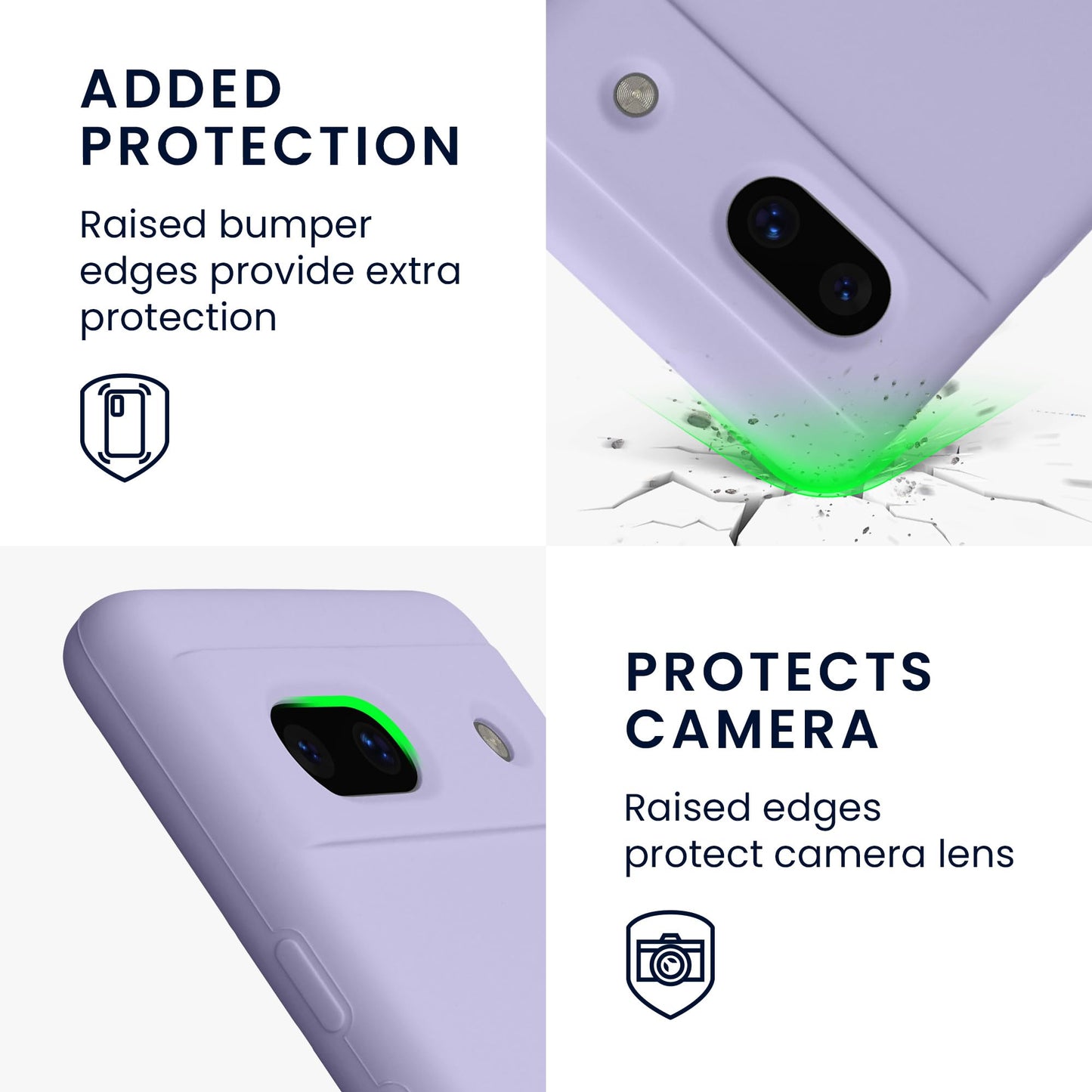 kwmobile Carcasa Compatible con Google Pixel 7a Funda - Case TPU y Silicona antigolpes - Apto Carga inalámbrica - Lila