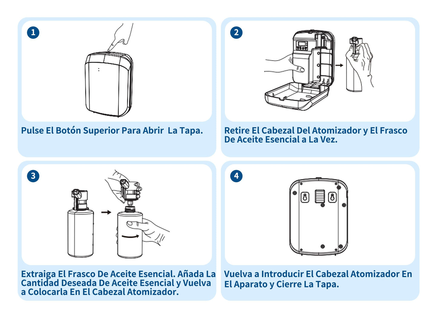 Difusor De Aire Con Bluetooth, Difusores Profesionales De Aceites Esenciales Sin Agua De Difusión De Fragancias Por Nebulización Con Botella De 400ml Para Casa Hotel (Enchufe de