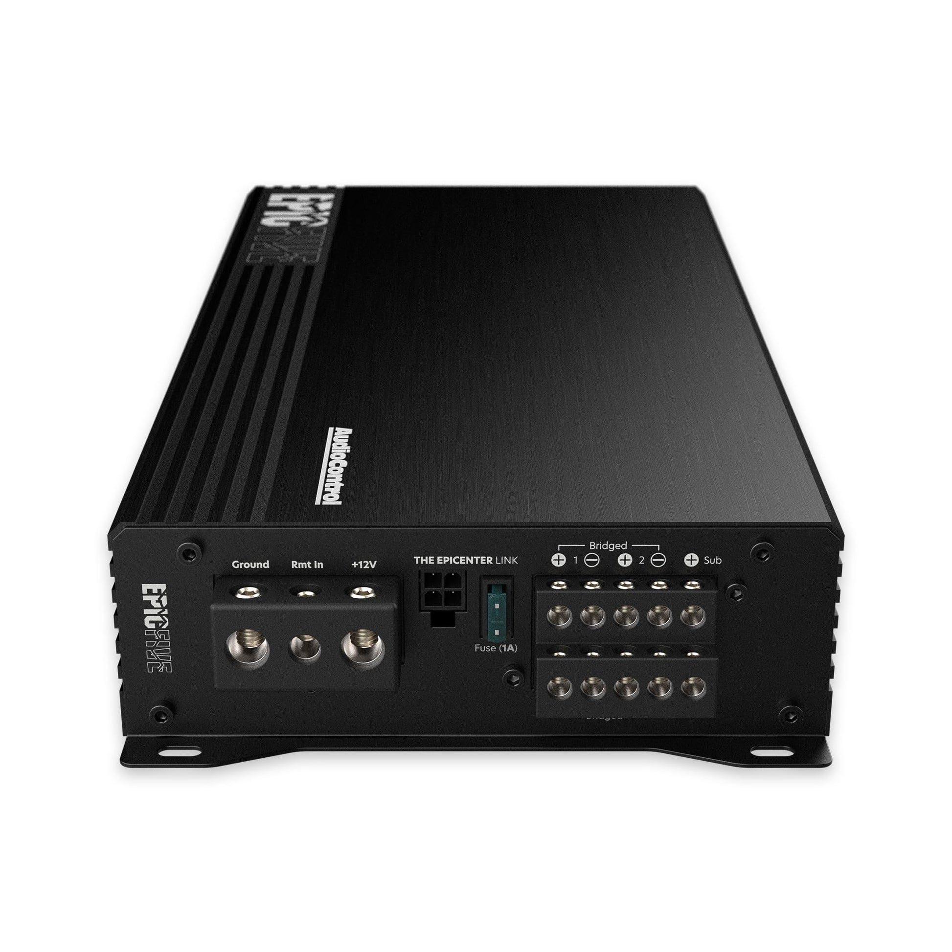 AudioControl EPICFIVE Epic Series 1100 W RMS 5 canales amplificador de audio para coche, clase D, impulso épico, filtro subsónico, filtros de paso alto/paso bajo, perilla de graves remoto ACR-E,