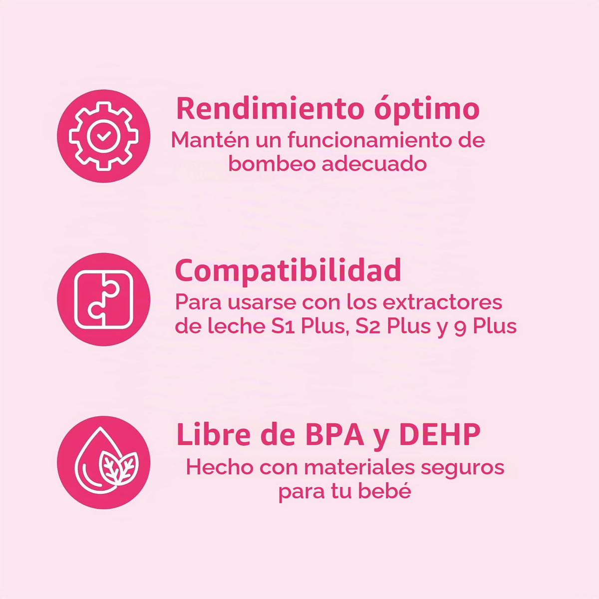 SPECTRA Spectra - Kit de accesorios premium para extractor de leche con biberones - Mediano 24 mm - Accesorios para extractor de leche - Paquete de 2