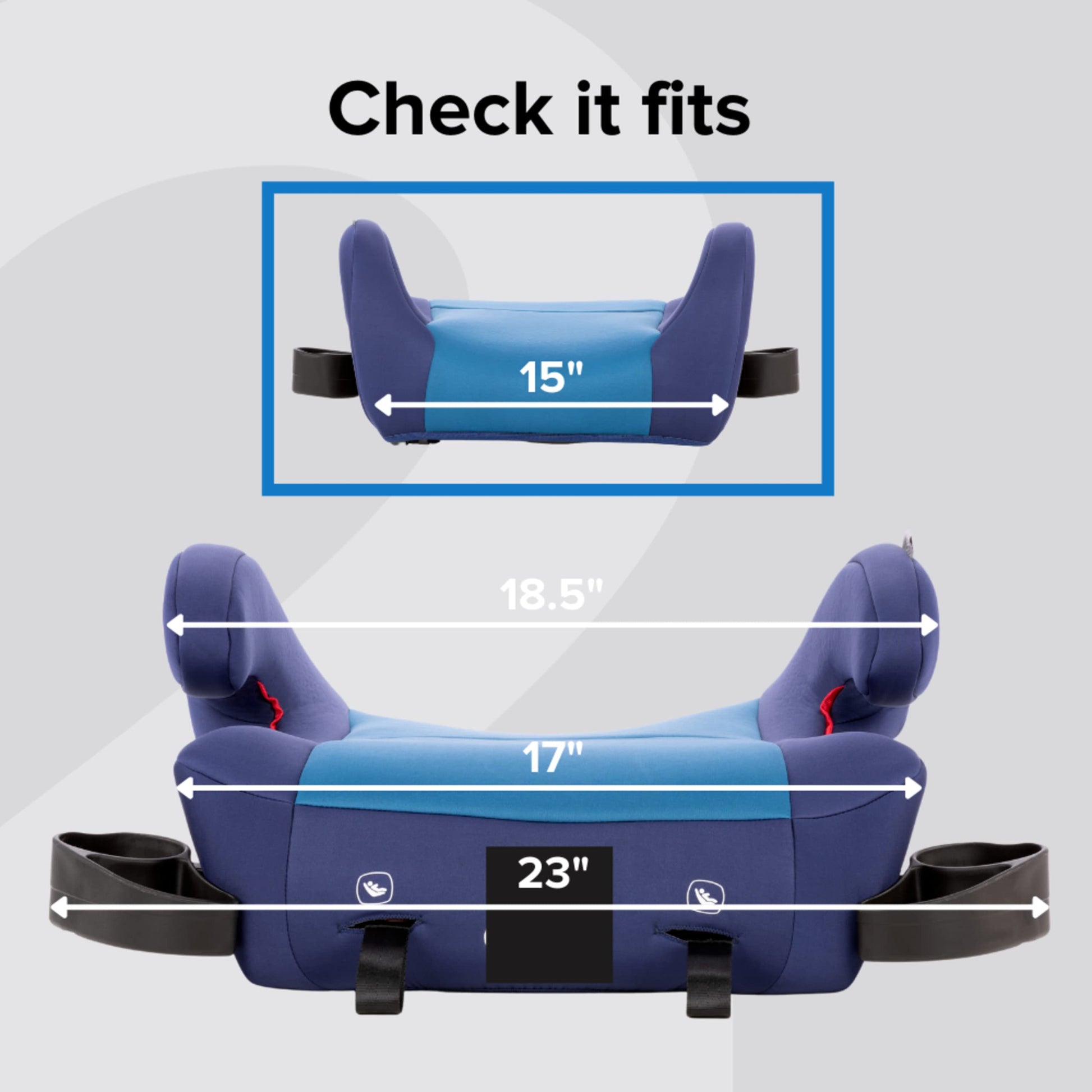 Diono Solana 2 No Back Child Booster Seat, Blue, 40-120 Pounds
