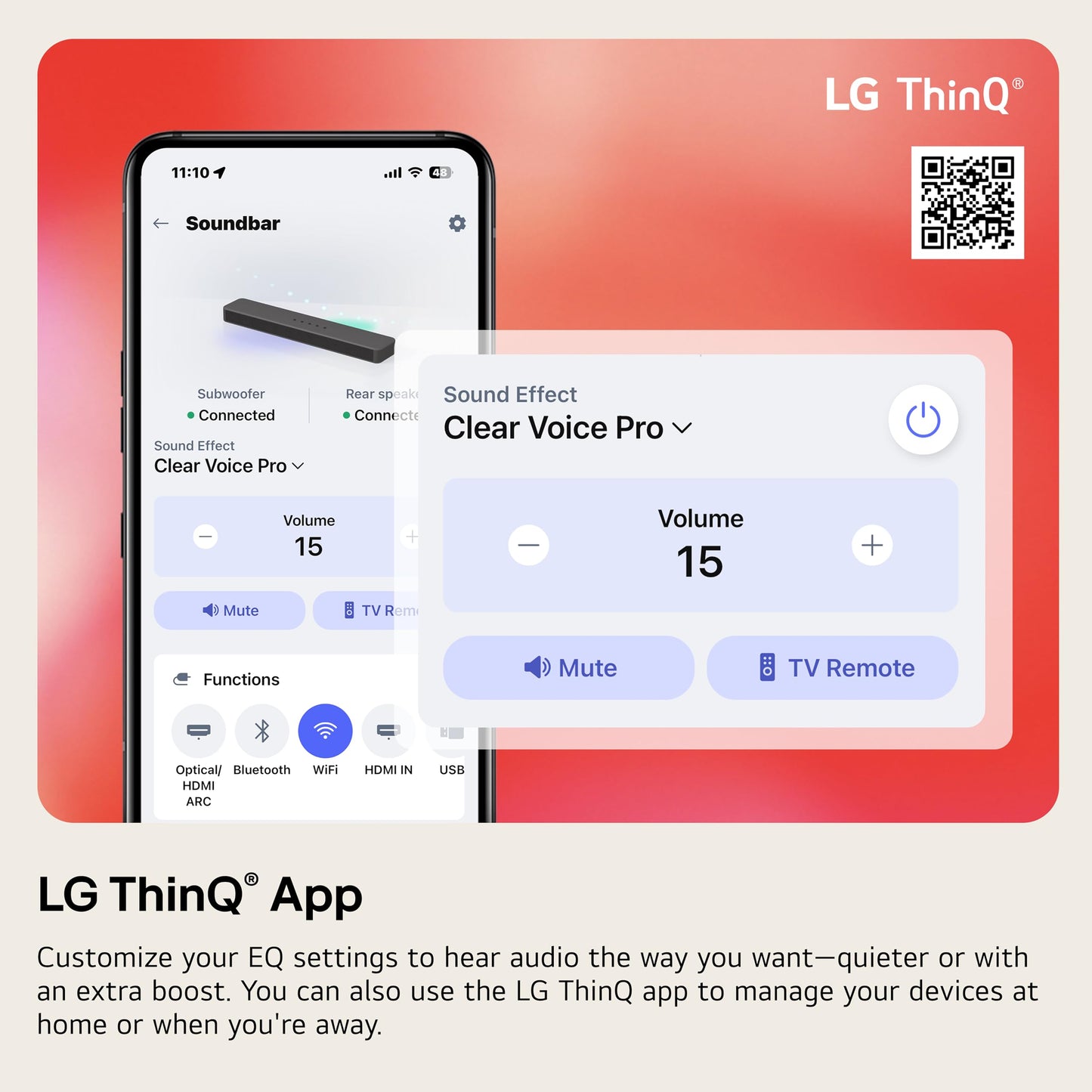 LG S60T 3.1 ch. Barra de Sonido con subwoofer inalámbrico, Dolby Audio, TV Synergy, Wow Interface, AI Sound Pro (Modelo 2024)