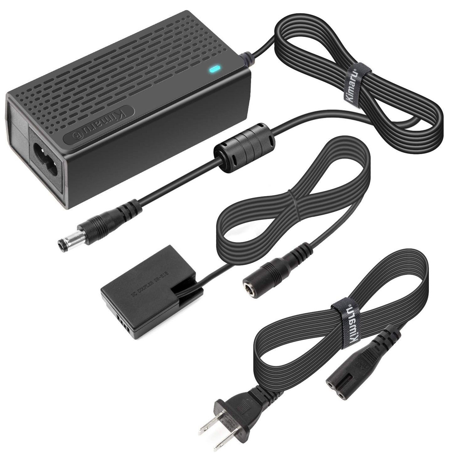 Kimaru ACK-E18 DR-E18 - Acoplador de CC LP-E17 - Kit adaptador de corriente alterna para Canon EOS Rebel SL2 SL3 T6i T7i T8i R8 R10 R50 R100 RP T6S 200D 200D II 250D 7666 D 8000 D 77D 8000D Cámaras.