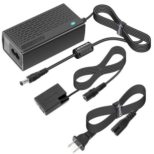 Kimaru ACK-E18 DR-E18 - Acoplador de CC LP-E17 - Kit adaptador de corriente alterna para Canon EOS Rebel SL2 SL3 T6i T7i T8i R8 R10 R50 R100 RP T6S 200D 200D II 250D 7666 D 8000 D 77D 8000D Cámaras.