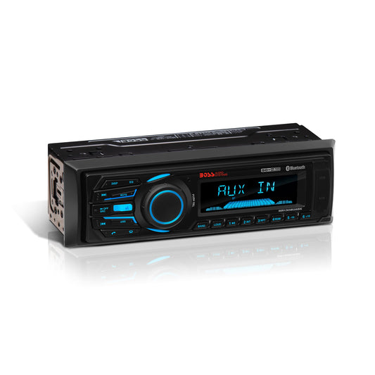 Boss Audio Systems MR1308UABK Single DIN Mechless Bluetooth Enabled MP3 Compatible Solid State Receiver