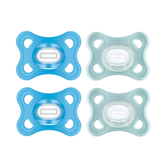 MAM Comfort - Chupetes de silicona para bebés pequeños, ligeros de una sola pieza, para recién nacidos de 3 a 12 meses, sin BPA, fácil de limpiar, mejor para bebés lactantes, 4 unidades