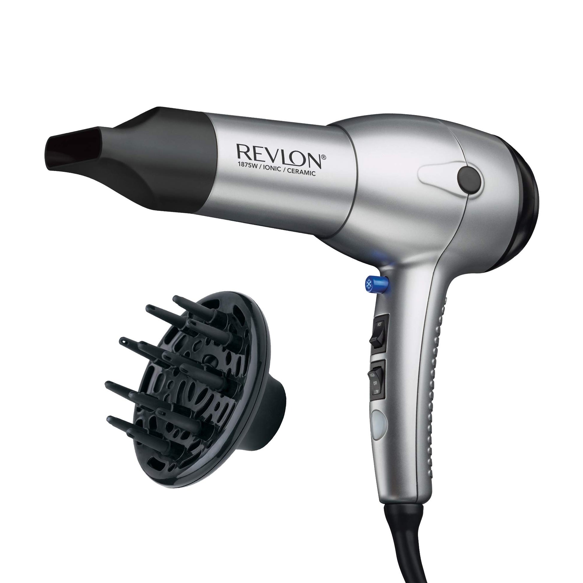 Revlon Secadora con Tecnología Iónica y Turmalina, Plata