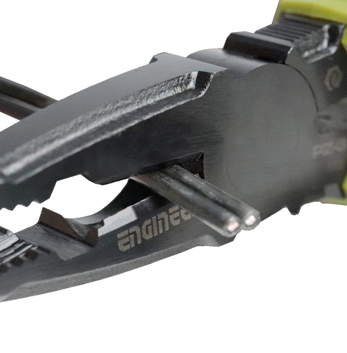 ENGINEER PZ-32 - Alicates de extracción de tornillo (quitar tornillos dañados rápidamente/fácilmente), dientes de mandíbula entrelazados multifuncionales, revestimiento de óxido negro, empuñaduras verdes salvia