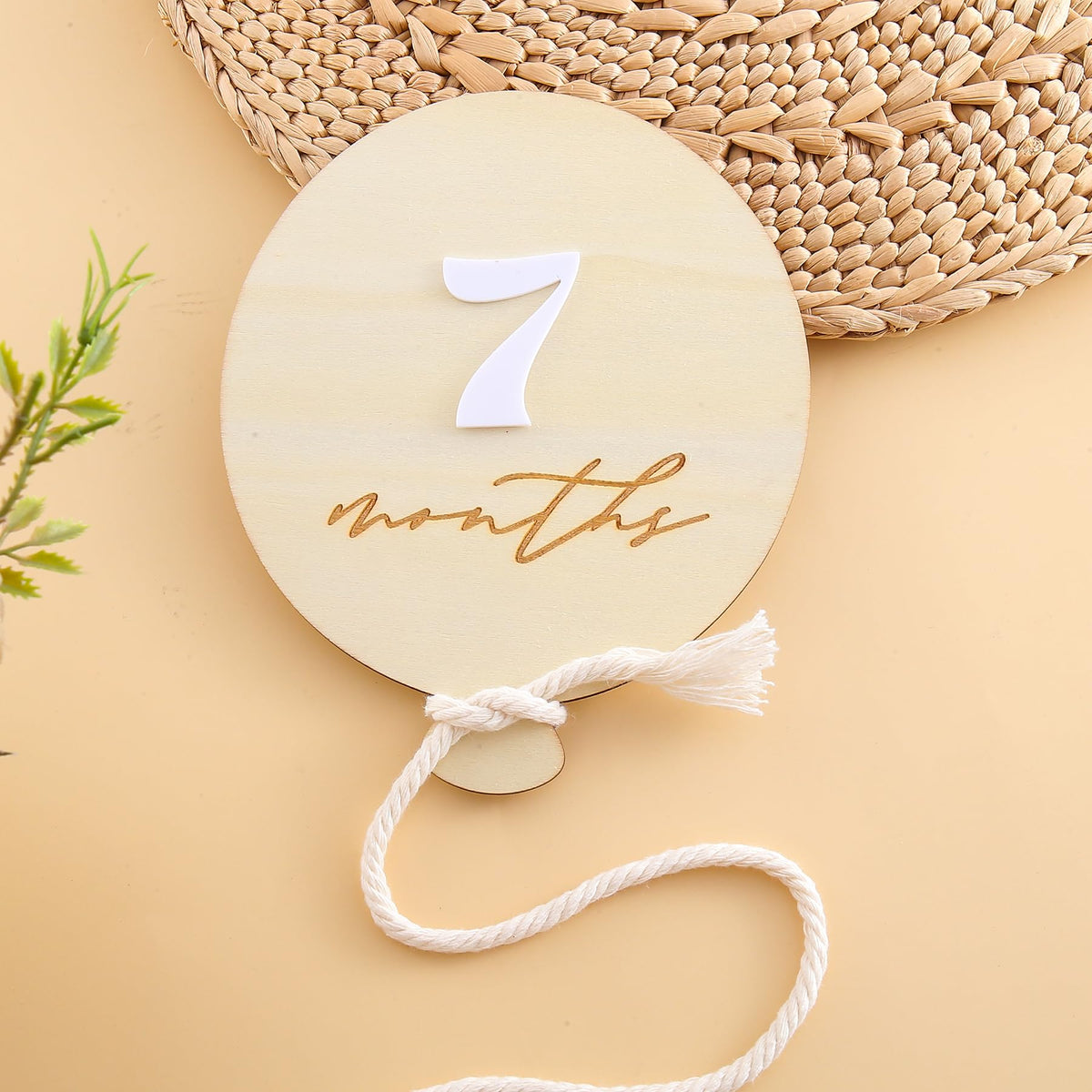 Tarjetas de Hito de Madera para Bebé Accesorios de Fotografía Primer Año