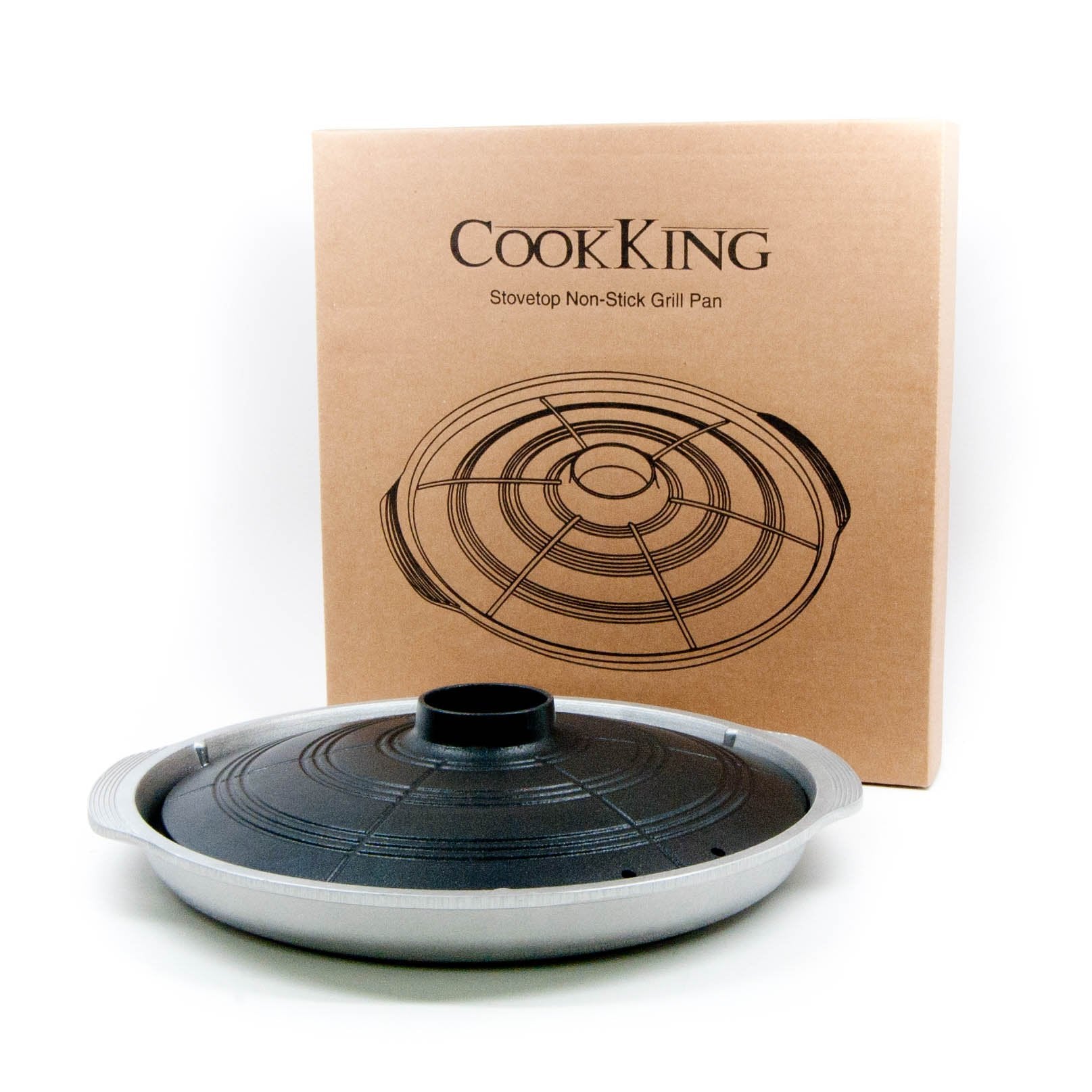 cookking – coreano tradicional Barbacoa parrilla, Caldero Tapa forma – Estufa antiadherente Interior/Al aire última intervensión sin humo barbacoa Grill de aluminio fundido sartén