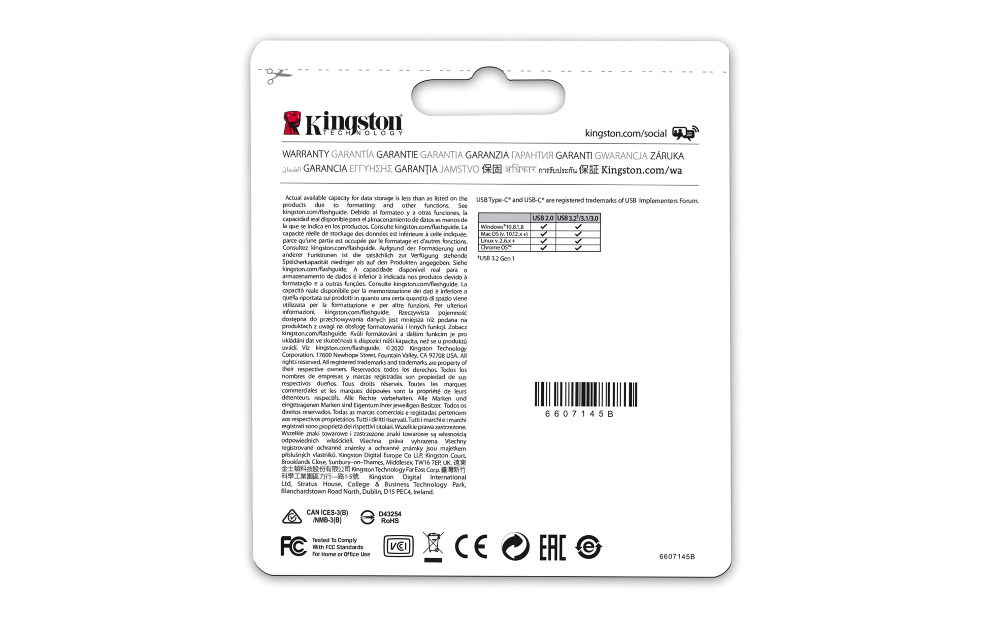 Kingston USB Data Traveler MicroDuo 3C, Capacidad: 256GB, USB Type-C y Type-A (DTDUO3CG3/256GB)