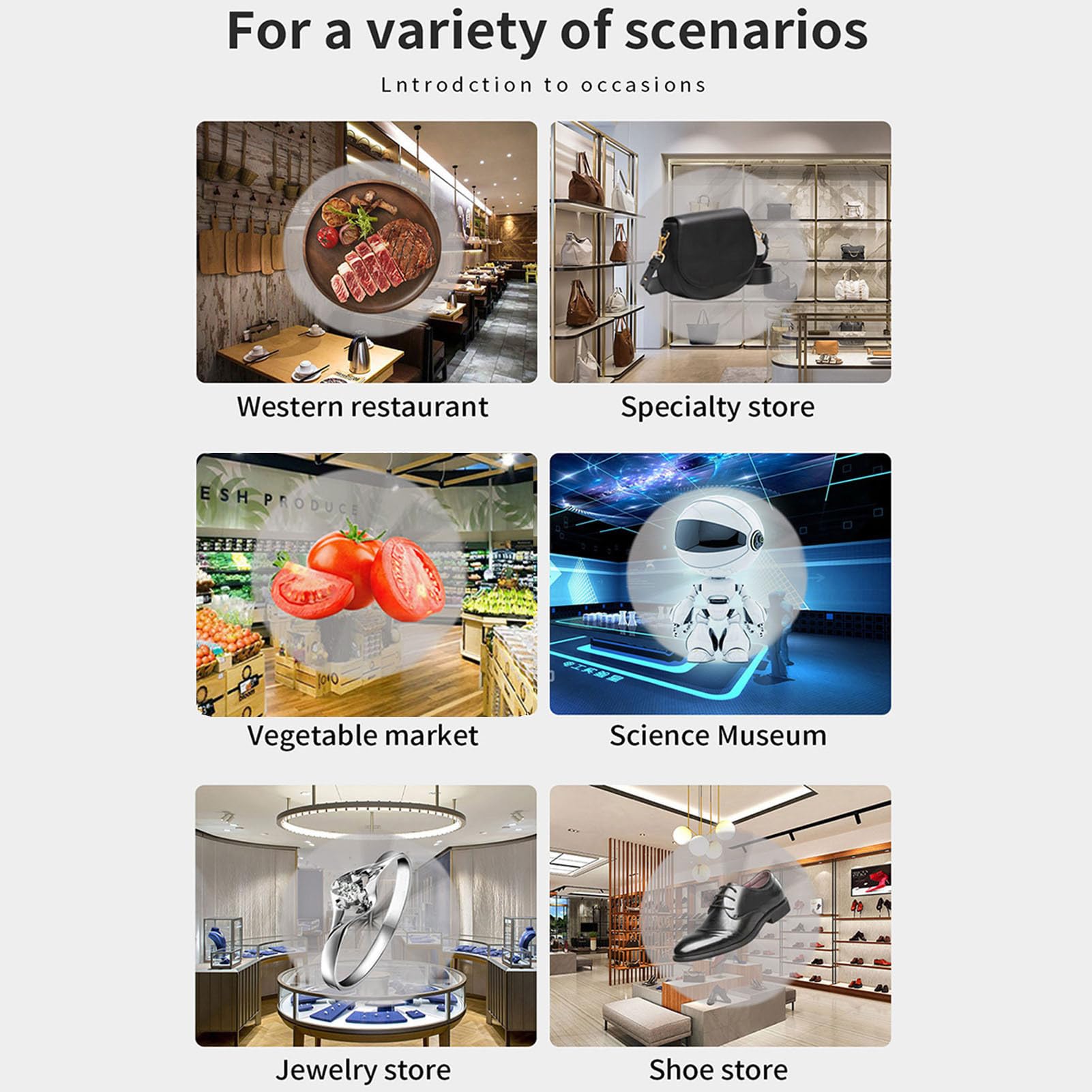 ASHATA Ventilador de Holograma 3D, Ventilador Holográfico LED HD, Máquina de Publicidad de Holograma de 19,69 Pulgadas con 586 LED 1800x586P, Pantalla Holográfica para Tiendas (US)