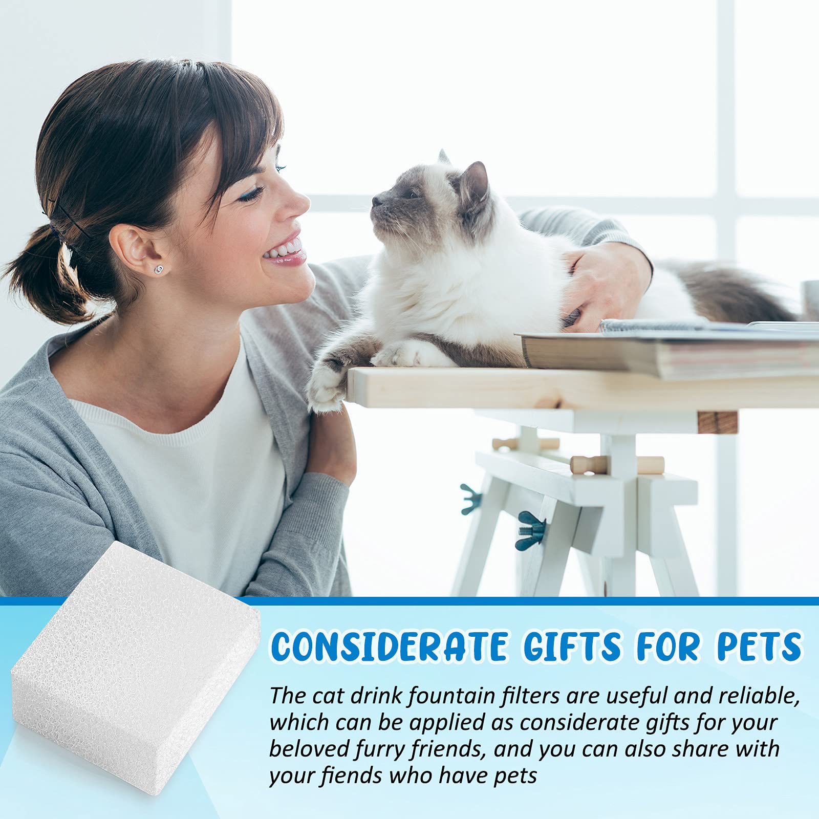 Filtros de Esponja para Mascotas Mudder 64 Onzas Repuesto para Gatos y Perros