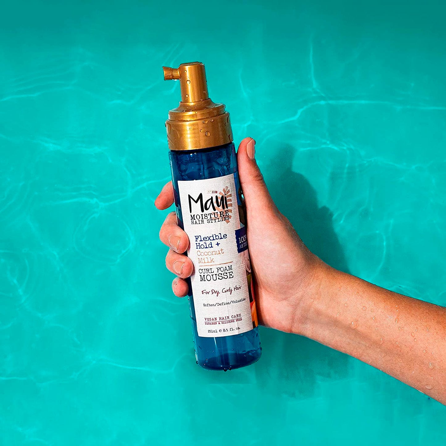 Maui Moisture - Mousse de espuma para rizos de leche de coco, 251 ml, 1 unidad, 1