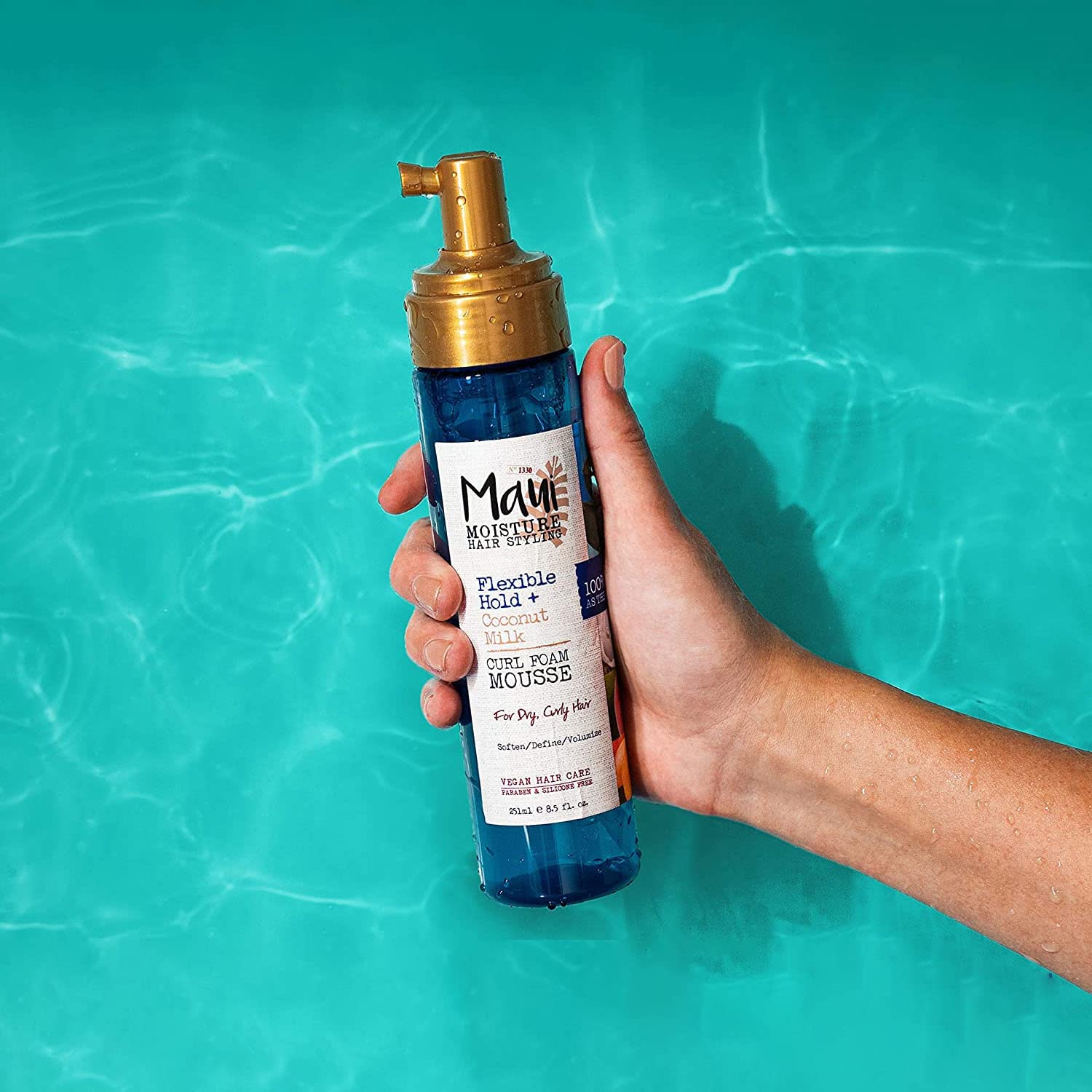 Maui Moisture - Mousse de espuma para rizos de leche de coco, 251 ml, 1 unidad, 1