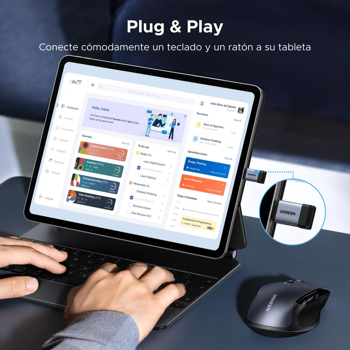 Adaptador USB C UGREEN Negro Macho a USB 3.0 (4 Unidades)
