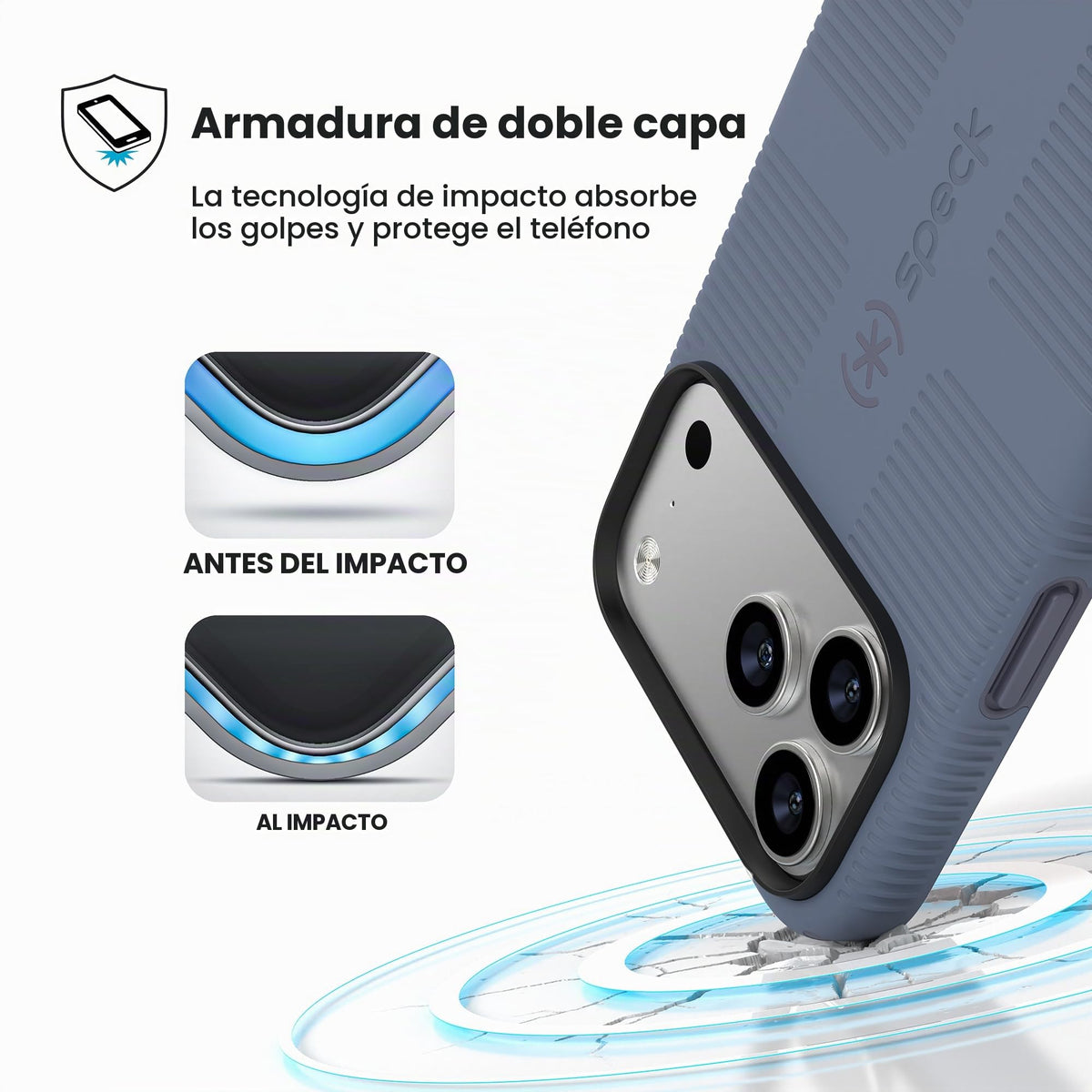 Funda para iPhone 17 Pro MAX Speck CANDYSHELL Azul Misterioso con Agarre Protector Delgado y Compatibilidad con MagSafe