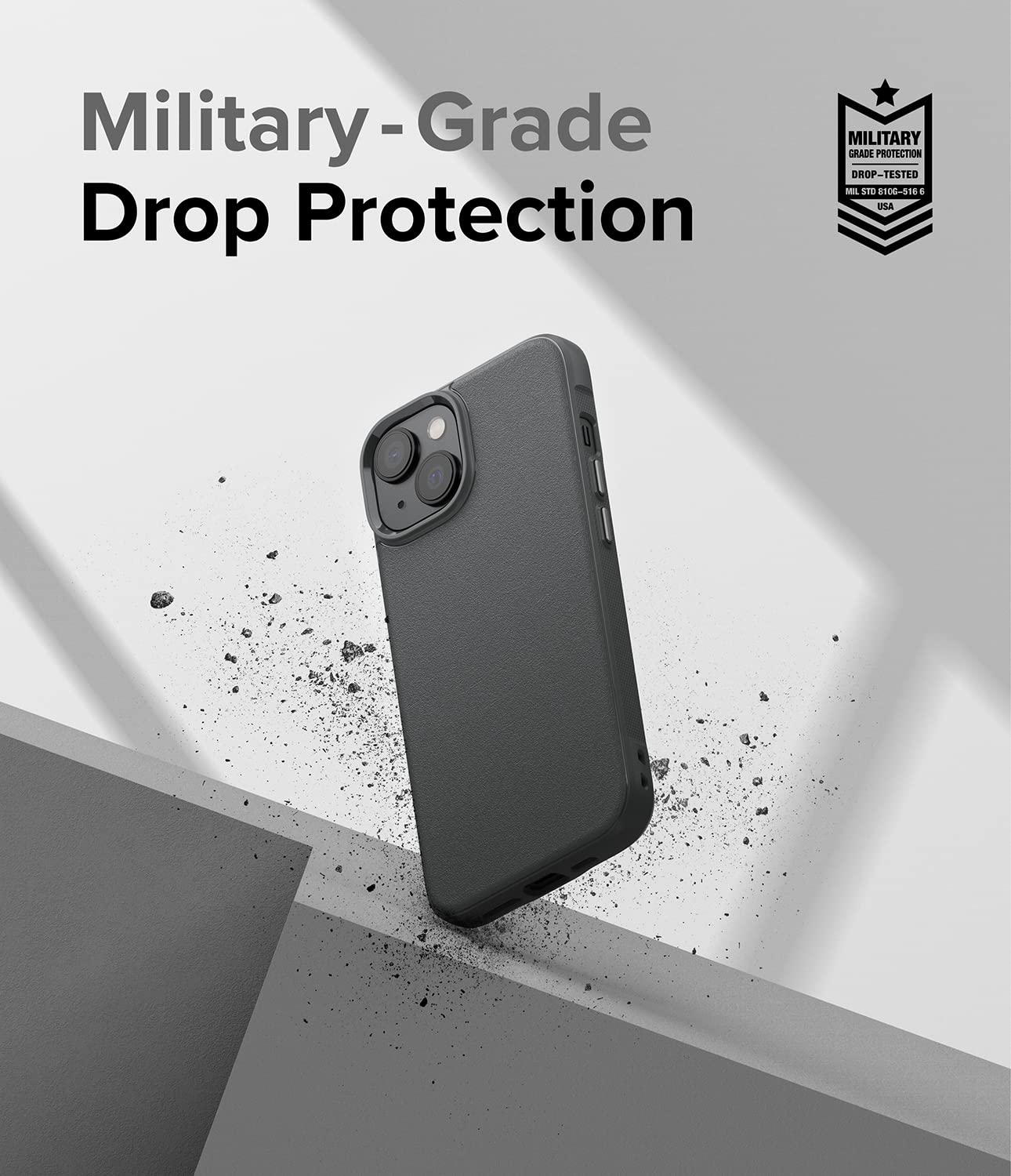 Funda Ringke Onyx Dark Gray Antideslizante y Anti Huella para iPhone 14 6.1 Pulgadas