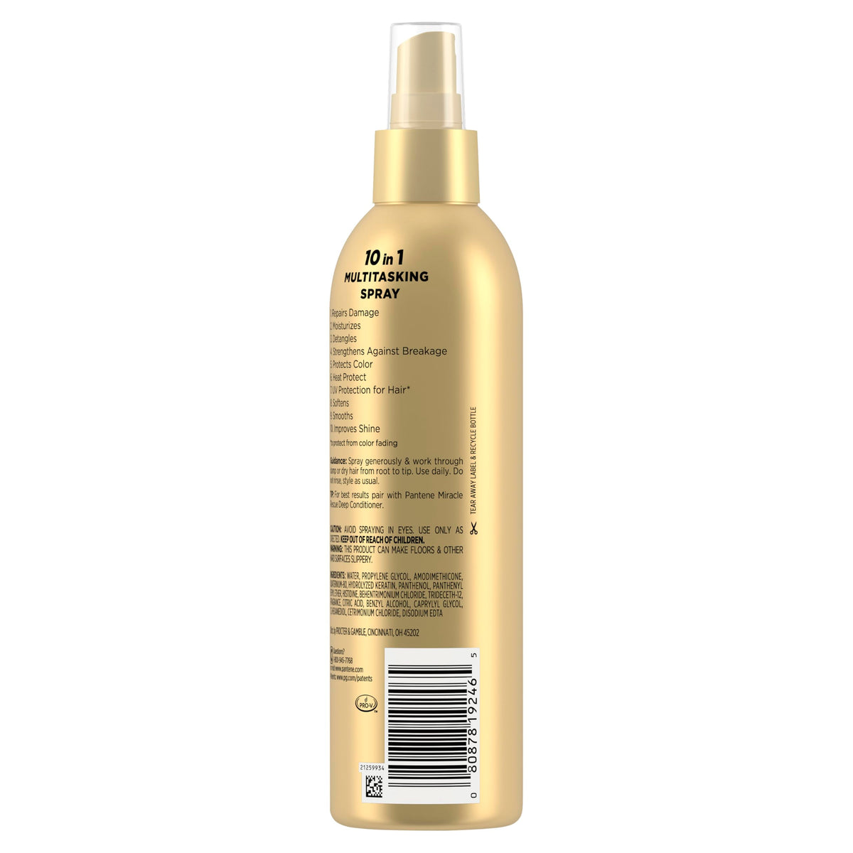 Pantene Miracle Rescue 10-in-1 Multitasking Leave-in Conditioner Spray, 5.7 fl oz