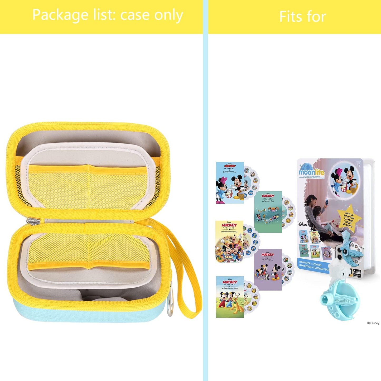 Carcasa Rígida Tourmate Blanca para Proyector Moonlite Mini y Carretes de Historia