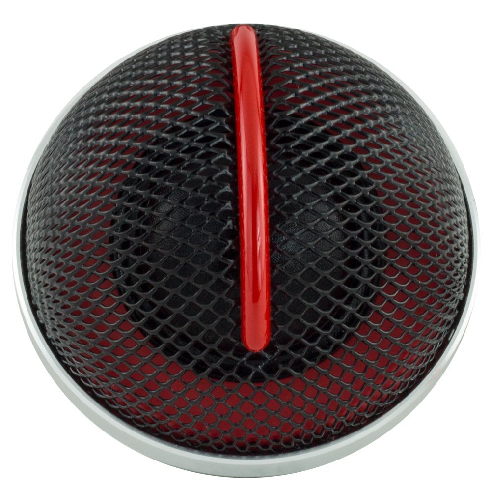 Tweeter DS18 Negro y Rojo Cúpula de Seda Neodimio 1.10 Pulgadas 120 Vatios con Interruptor de Atenuación Juego de 2