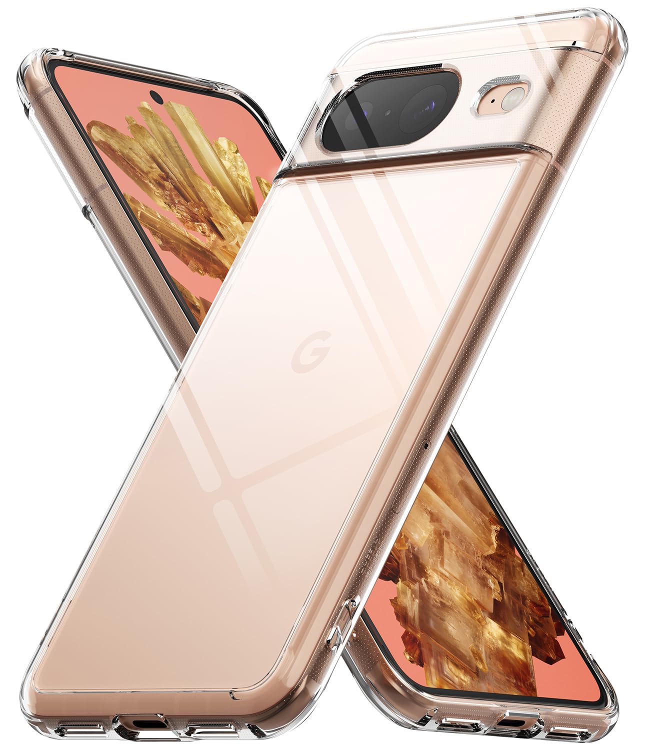 Funda Ringke Fusion Transparente para Google Pixel 8 2023 con Agujeros para Cuerda