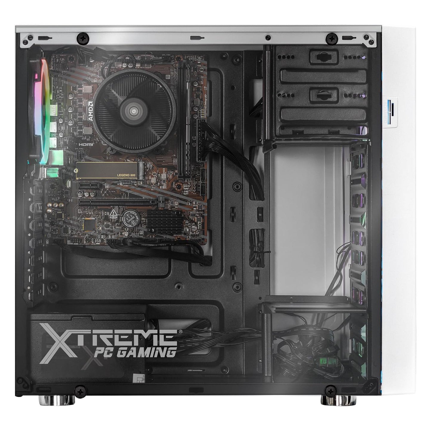 PC Gaming AMD Xtreme Dragonfly White Ryzen 7 5700G SSD 1TB Monitor Curvo 23.8 100Hz 16GB Radeon Vega