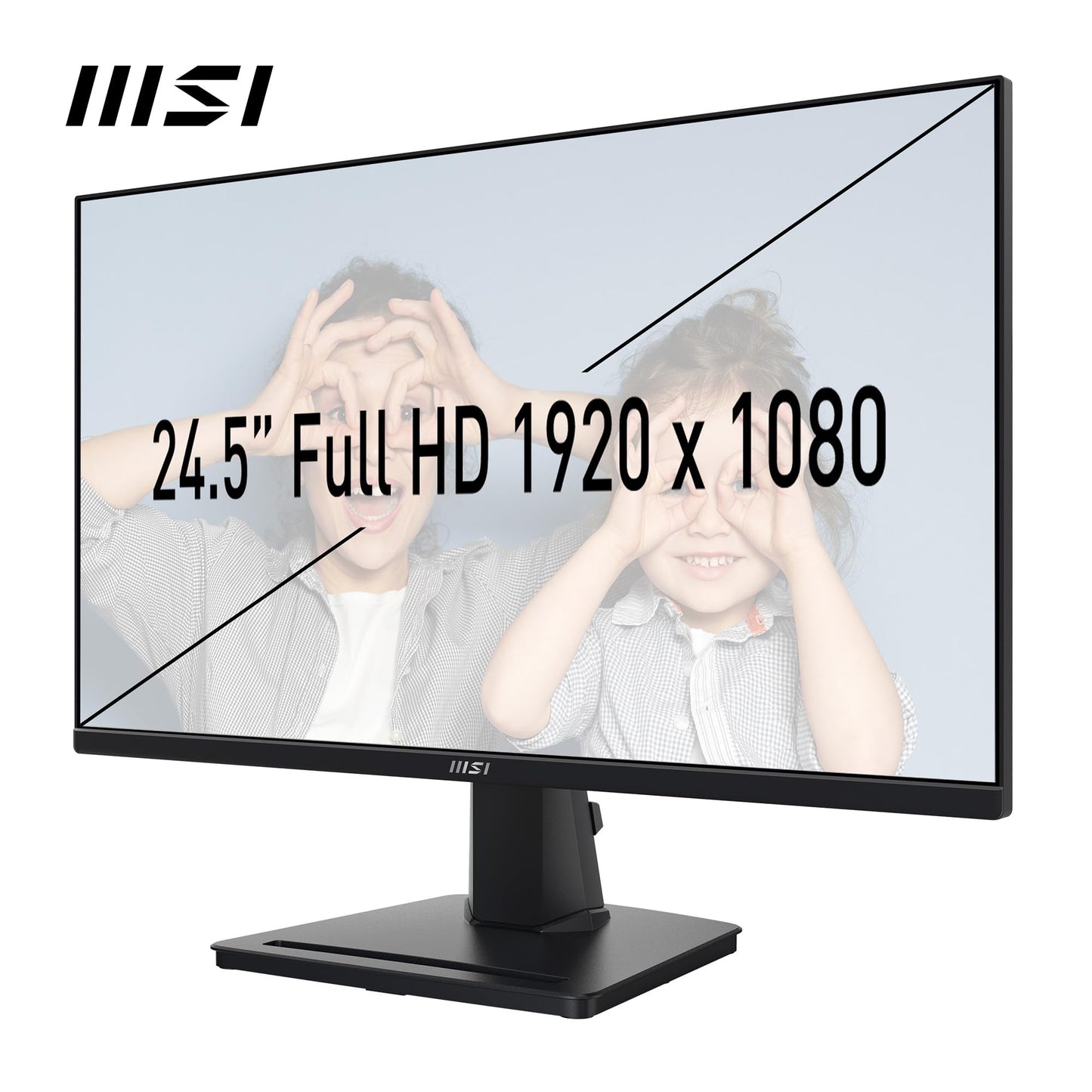 MSI Pro MP251 24.5" IPS 1920 x 1080 (FHD), 100Hz, sincronización adaptativa, HDMI, Puerto VGA, Montaje VESA, inclinación, Altavoz, 1 ms, Negro