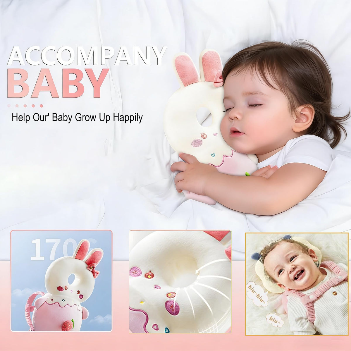 Mochila protectora para la cabeza del bebé, mochila de protección para la cabeza del bebé con rodilleras para bebé, función de alarma para caminar y gatear, suave, transpirable y de seguridad