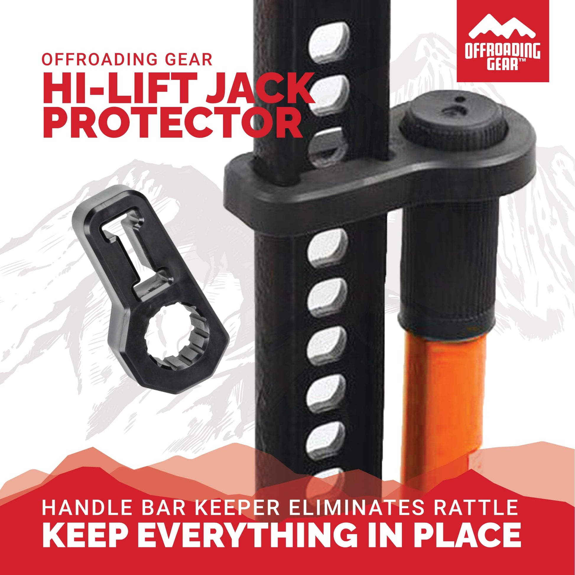 Offroading Gear Base & Handle Bar Protector for Hi-Lift/Farm Jack/Big Red/etc.