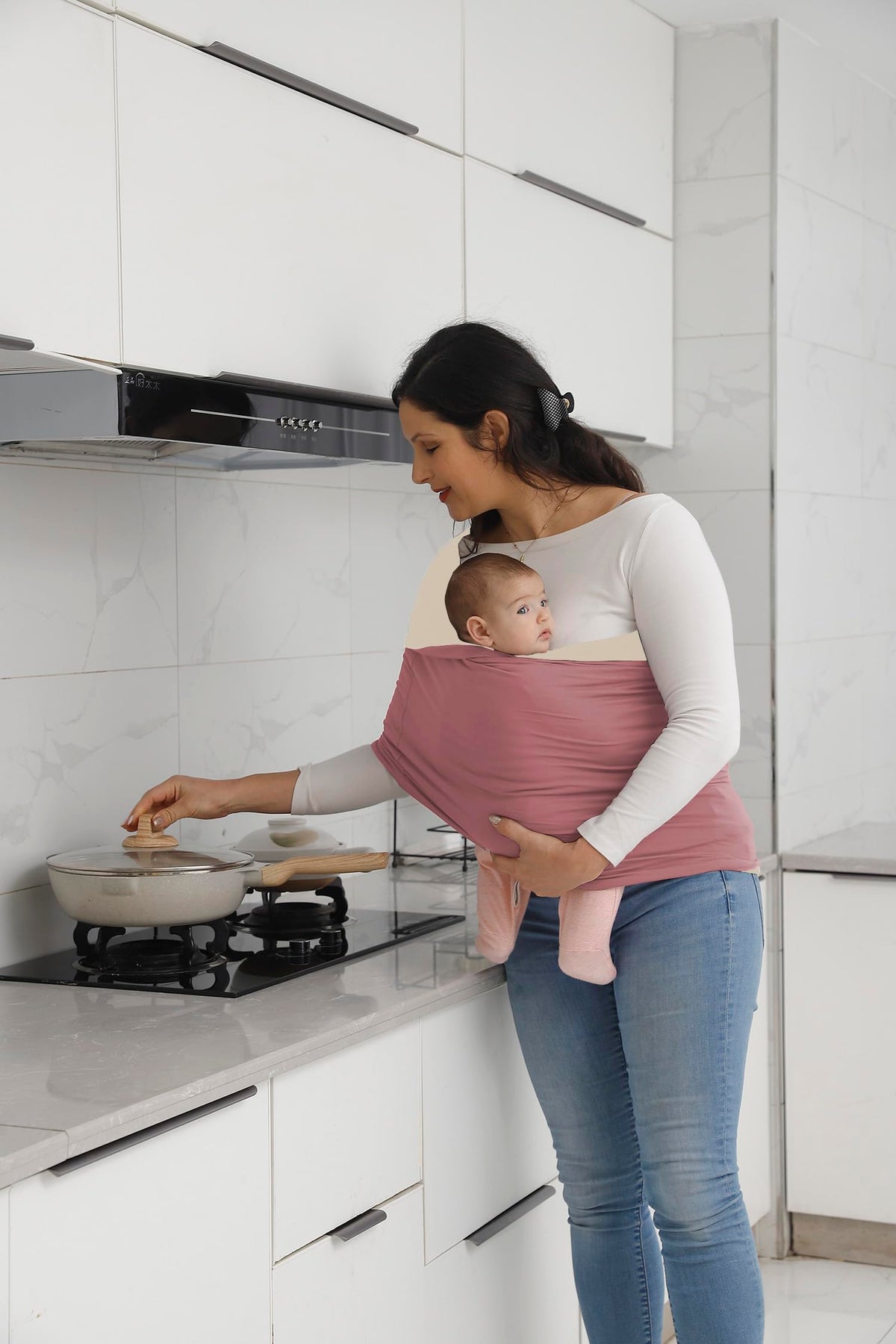 Kloovete - Portabebés para bebé, edredón reversible, suave y elástico para bebé y bebé, correa perfecta para recién nacidos y bebés de hasta 35 libras