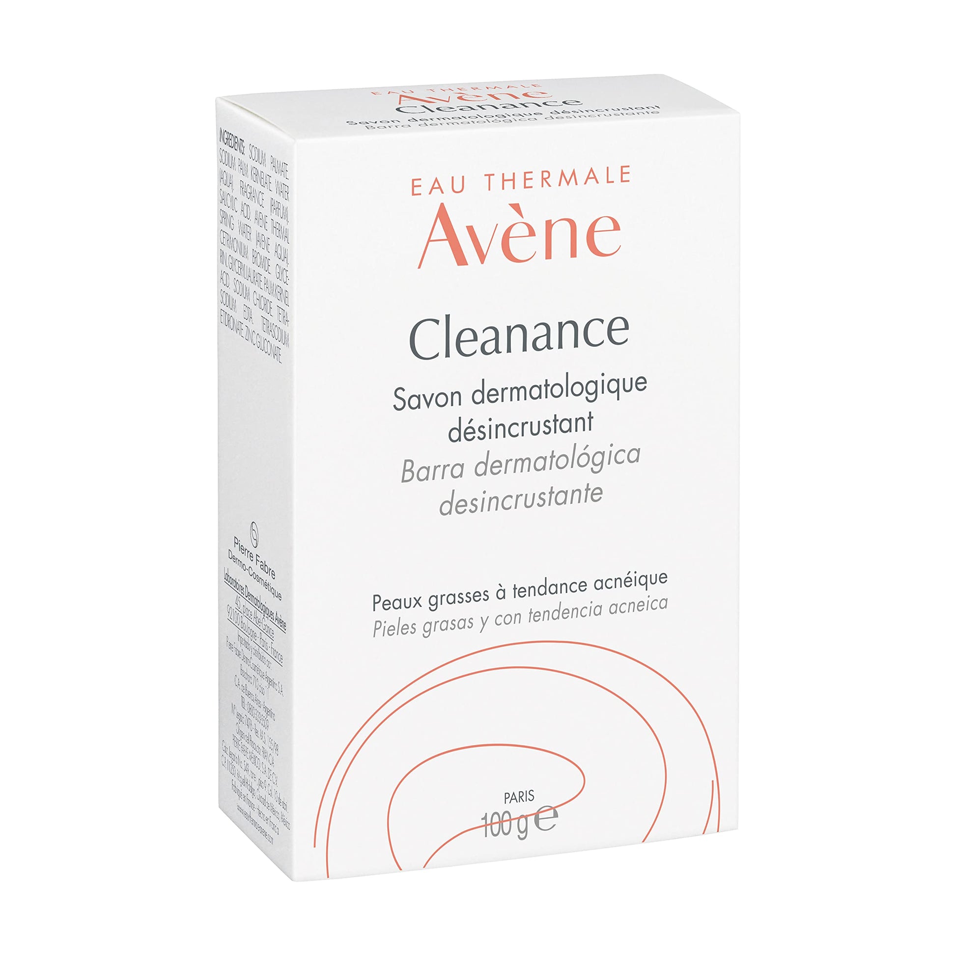 Avène Cleanance, Jabón en Barra Facial, Piel Grasa, 100gr