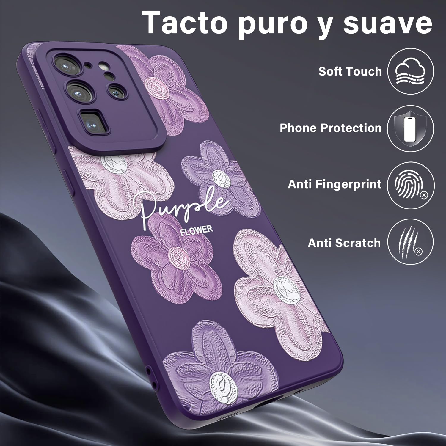 Threehao Funda para Samsung Galaxy S20 Ultra, Ultra Delgado Flexible Suave TPU Silicona Carcasa con Moda Aesthetic Dibujos Flores, Antigolpes Anti-arañazos Protectora Case para Samsung S20 Ultra