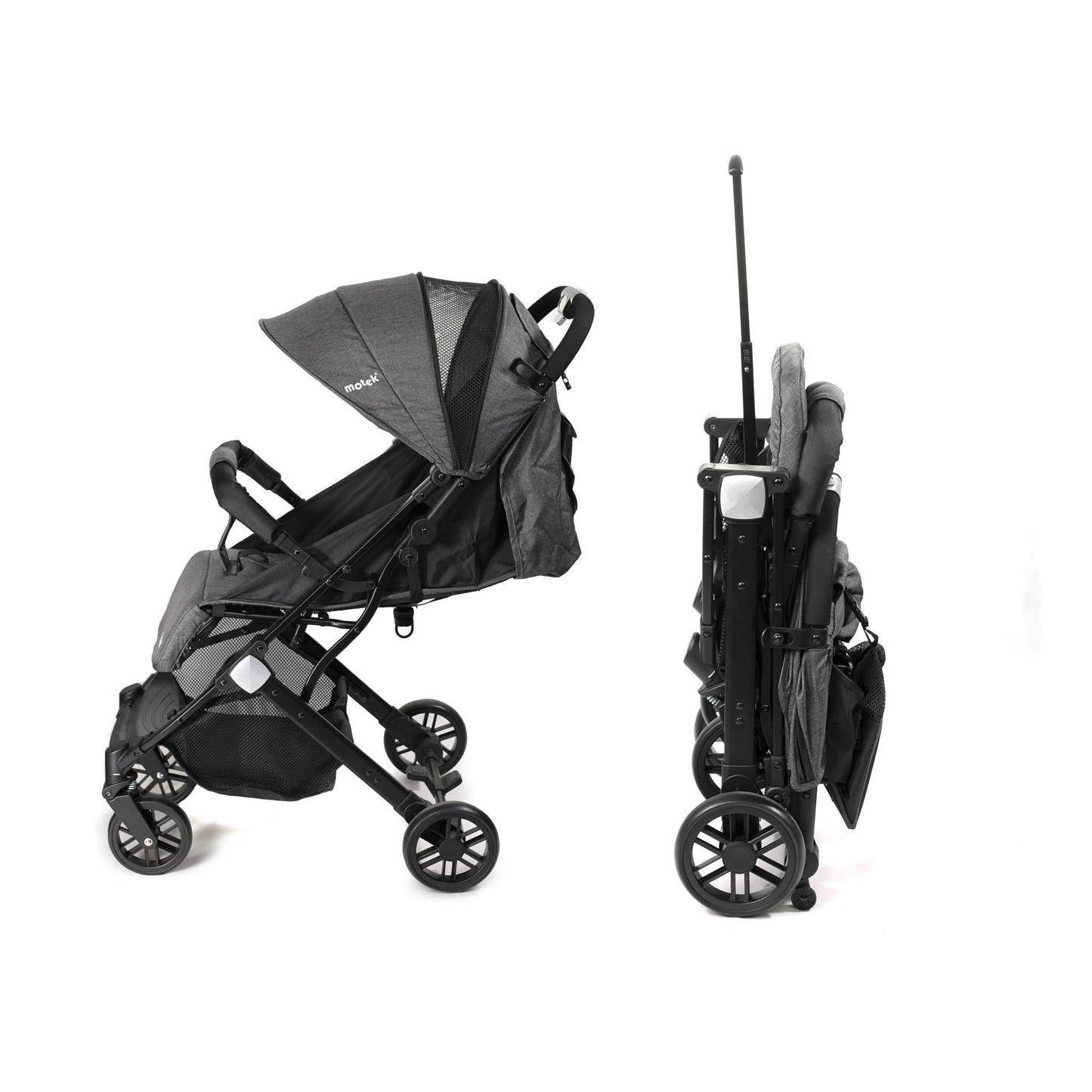 Carriola de Paseo Bebe Motek Livy Maleta Ligera Plegable Gris