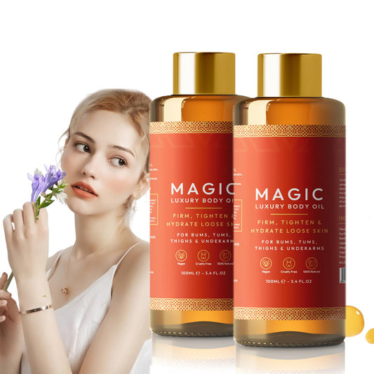Besque Magic Body Oil - 100ml, Besque Firming Oil, Besque Magic Luxury Body Oil Moisturizer, Multi-Purpose Body Oil for Arms, Chest, Thighs and Tums (2)