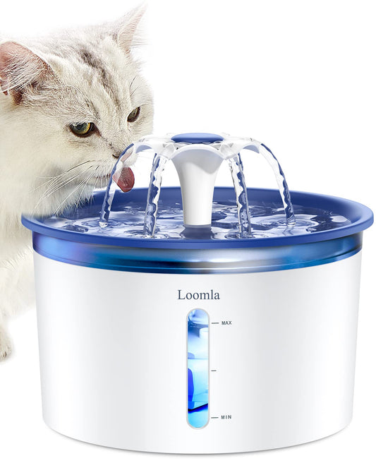 Loomla Bellflower Pet Drinking Fountain (Navy Blue)
