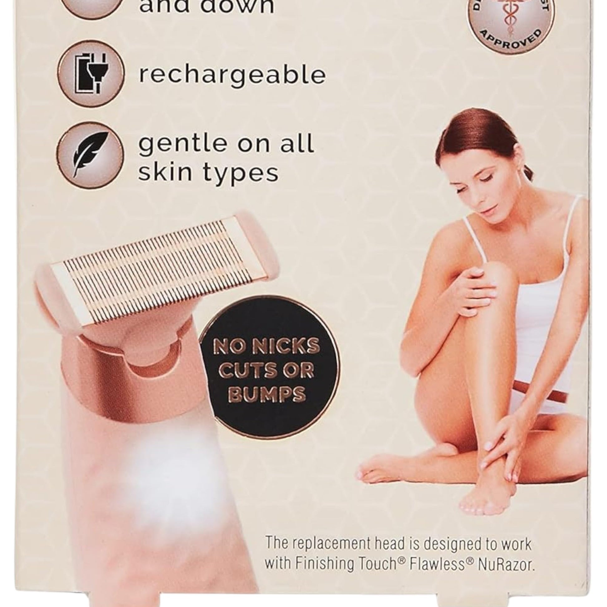 Finishing Touch Flawless Nu Razor - Cuchilla de repuesto, color oro rosa
