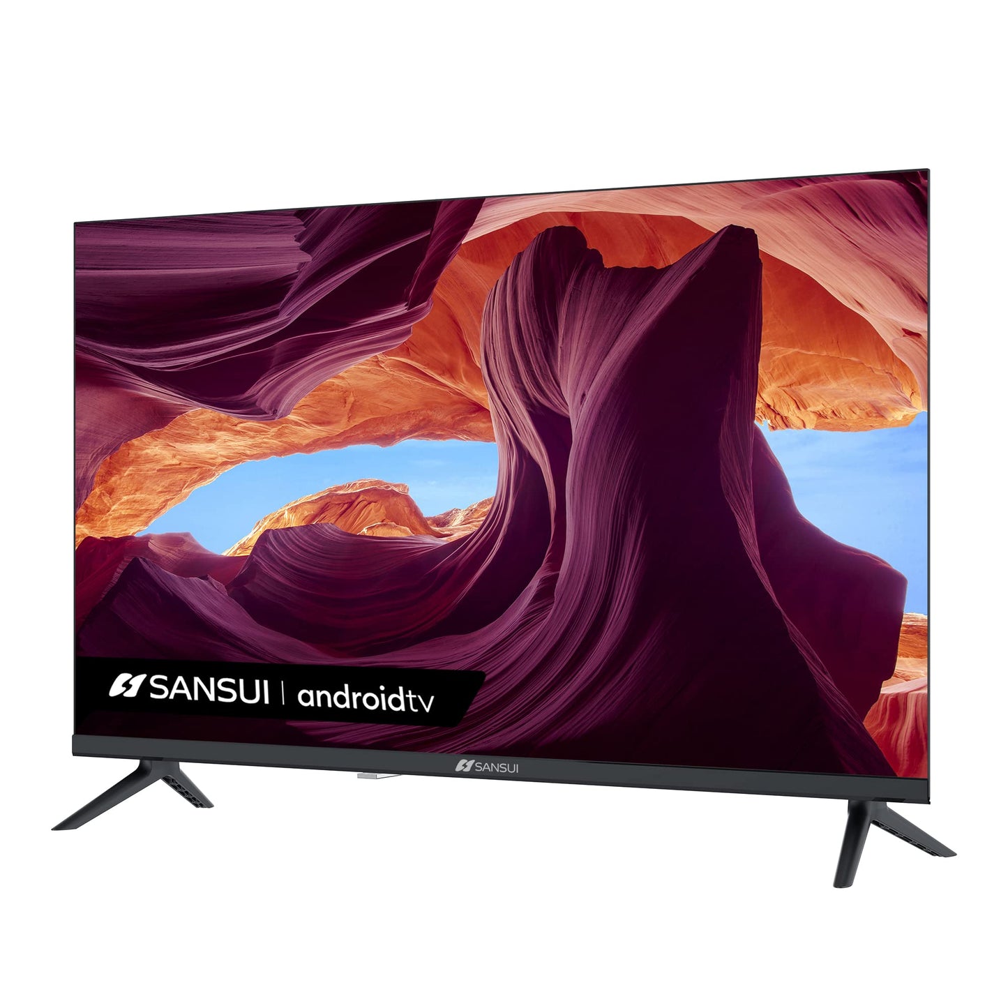 Televisor Android SANSUI Negro con Google Assistant y Control de Voz WiFi HD 32 Pulgadas