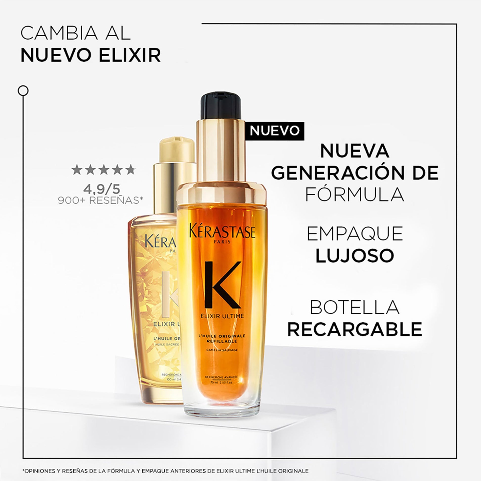 KÉRASTASE Elixir Ultime L’Huile Aceite Capilar Hidratante para Suavizar, Eliminar el Frizz y Añadir Brillo Con Camelia Francesa y Aceites Nutritivos Ofrece Protección Contra el Calor Para Todo Tipo de Cabello