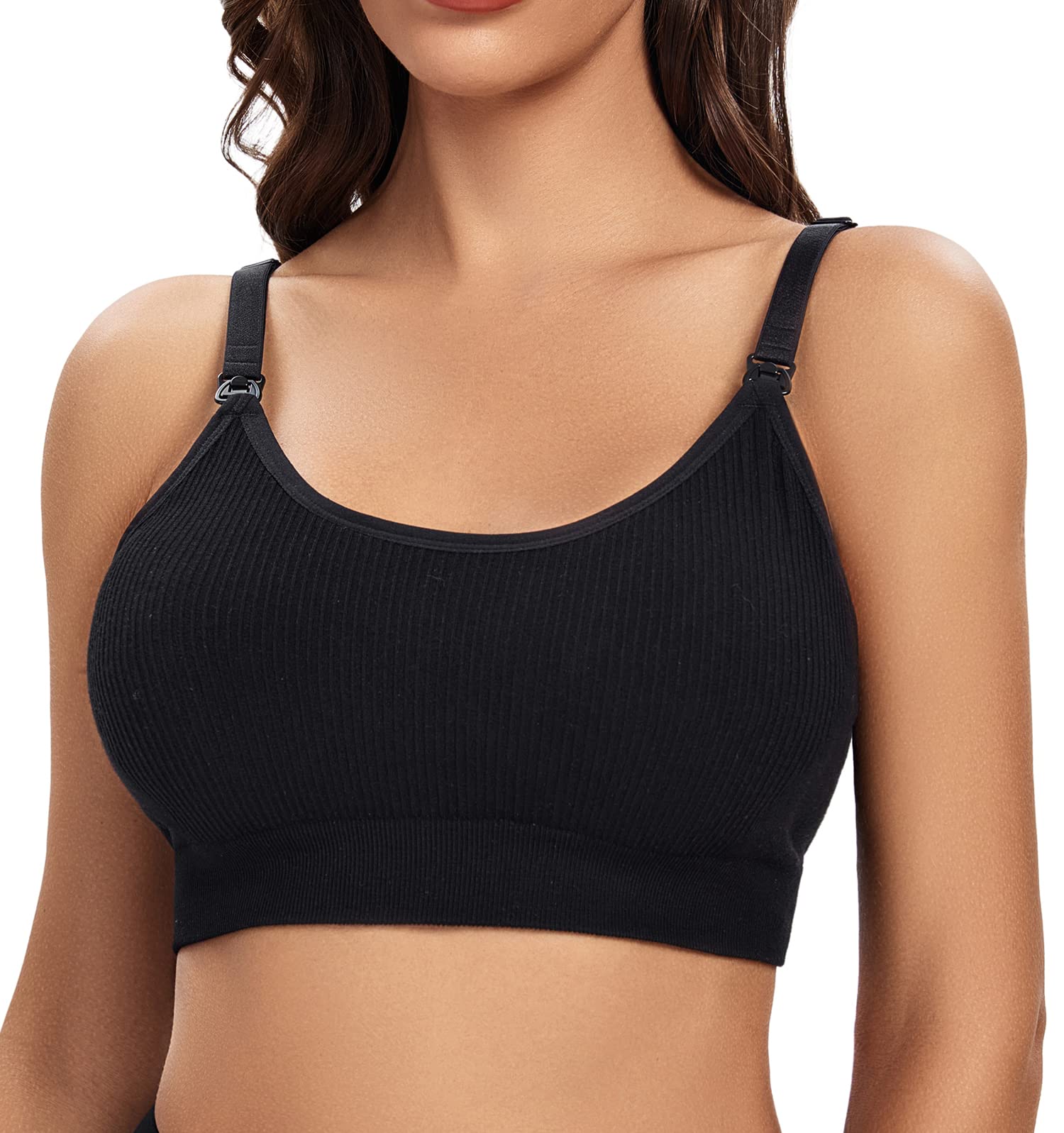 Sujetadores de Lactancia Suekaphin Rib-a XXL sin Costuras Acolchados Cobertura Completa para Mujer