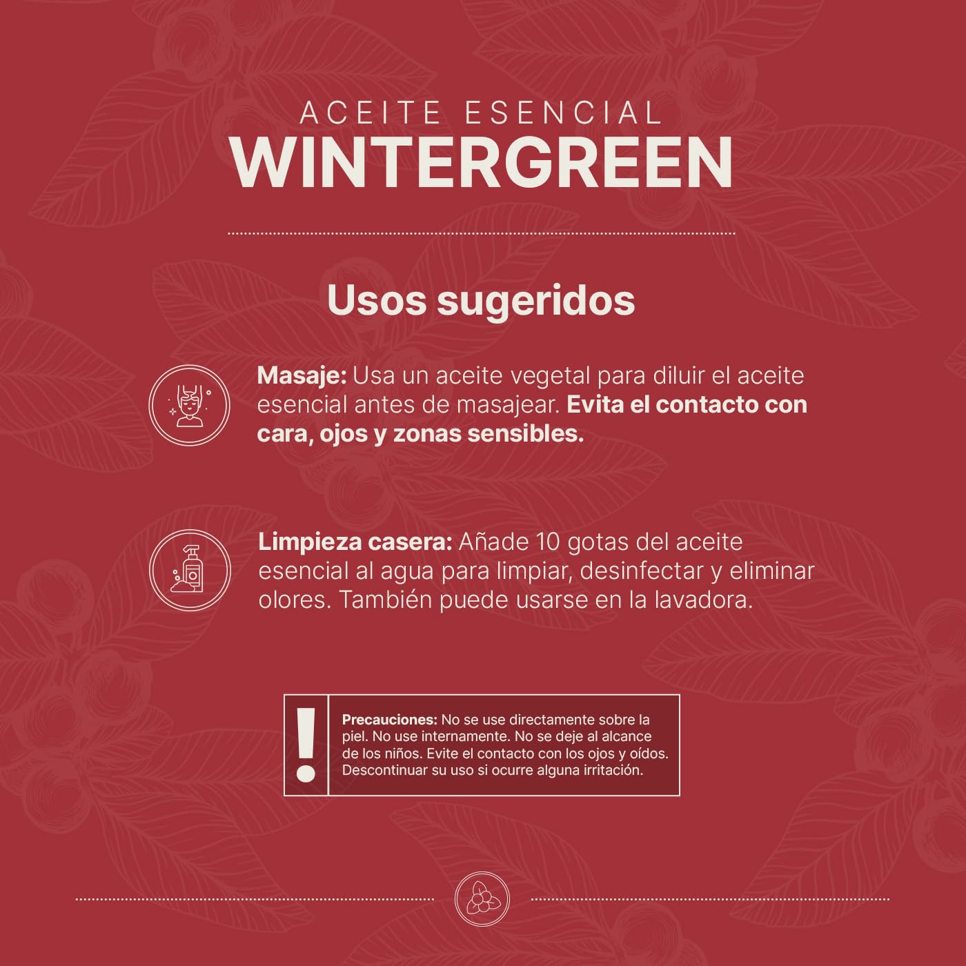 Aceite Esencial B Life Gaulteria 50 ml con Ingredientes Puros y Naturales