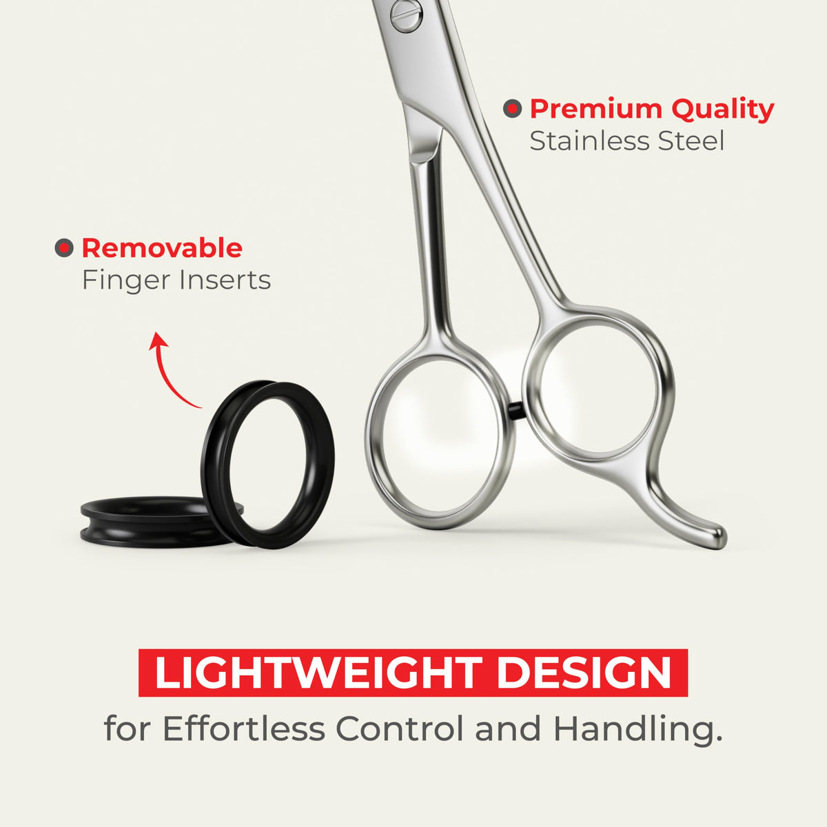 Precision Classic - Tijeras de corte y peinado para barba y bigote para hombre de 5 pulgadas con ajuste de tensión y lleva tus necesidades de aseo de barba al siguiente nivel