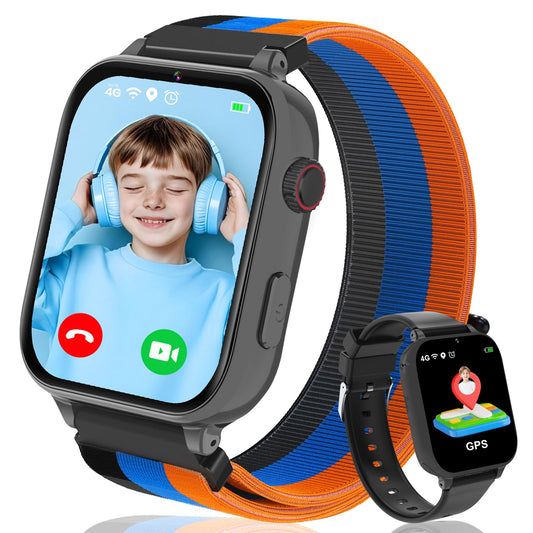 Reloj Inteligente PTHTECHUS Negro GPS Videollamada Bidireccional para Niños